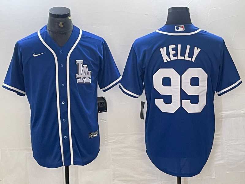 Mens Los Angeles Dodgers #99 Joe Kelly Blue Cool Base Stitched Baseball Jersey->los angeles dodgers->MLB Jersey